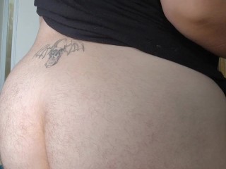 Shaving my hairy asshole for our date