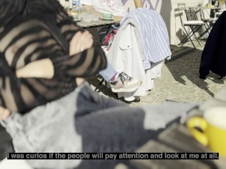 Part I - Sexy wife wears sheer blouse in public in front of everyone exposing her pierced nipples