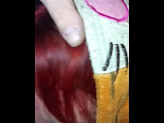 маленькая Сибирская тигрица сосёт член Сибирского медведя и получает сперму на лицо