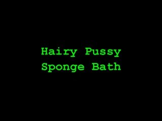 Asian Pinay Filipina washing hairy pussy - Hairy Pussy Sponge Bath!