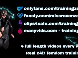 Training Zero Cattle Prod to Balls! Femdom Slave Bondage BDSM Punishment Anal Electric Play Real