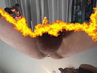 Training Zero Cattle Prod to Balls! Femdom Slave Bondage BDSM Punishment Anal Electric Play Real