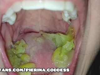 Goddess vore grapes fetish mouth and uvula