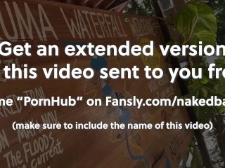 two hot friends flash their tits on a public hiking trail