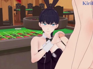 Akira Todo (Bunny Girl) and I have intense sex in the casino. - World's End Harem Hentai
