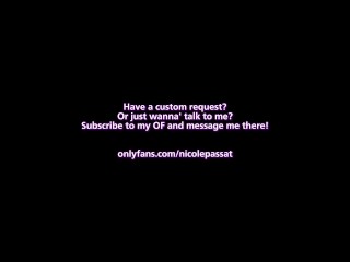 Nicole Teasing Her Belly While Chugging Some Chocolate Milk