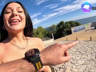 Fucking a Finnish tourist! After this scene she became a professional porn actress - Lola Bratz