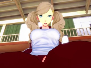 Ann from Persona 5 Works Out With a Footjob! Hentai POV