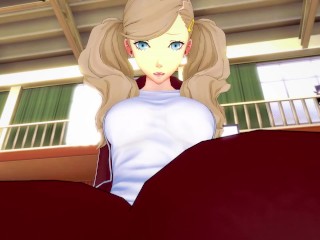 Ann from Persona 5 Works Out With a Footjob! Hentai POV
