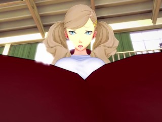 Ann from Persona 5 Works Out With a Footjob! Hentai POV