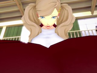 Ann from Persona 5 Works Out With a Footjob! Hentai POV