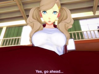 Ann from Persona 5 Works Out With a Footjob! Hentai POV