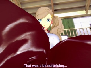 Ann from Persona 5 Works Out With a Footjob! Hentai POV
