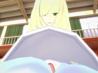 Lusamine from Pokemon Works Out With a Footjob! Hentai POV