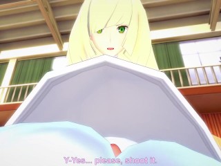 Lusamine from Pokemon Works Out With a Footjob! Hentai POV