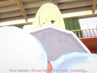 Lusamine from Pokemon Works Out With a Footjob! Hentai POV