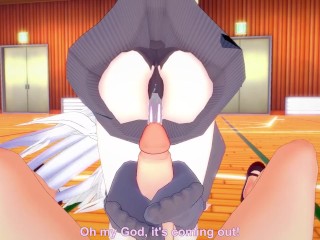 Echidna from Re:Zero Works Out With a Footjob! Hentai POV