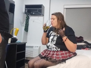 Layla drinks piss for the first time