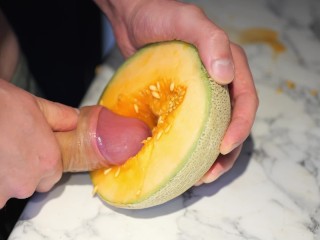 Fat big cock fucks juicy melon until cum and creampie. Very hot and sweet night