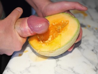 Fat big cock fucks juicy melon until cum and creampie. Very hot and sweet night