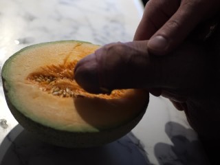 Fat big cock fucks juicy melon until cum and creampie. Very hot and sweet night