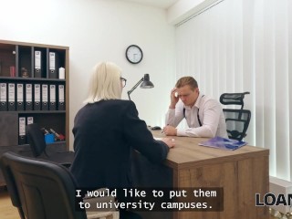 LOAN4K. Horny loan cheater Daruma Rai didn’t mind to make up her fault with ANAL FUCK and brilliant