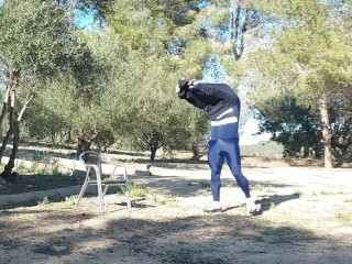 Speed skate suit action