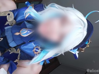 💙💧【AliceHolic13】Genshin Impact Furiina Cosplaying femdom milking raw sex♡