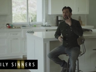 FAMILY SINNERS - Beautiful Ebony Girl Offers To Suck Her Step Father's Big Throbbing Cock