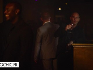 In the toilet of the strip club