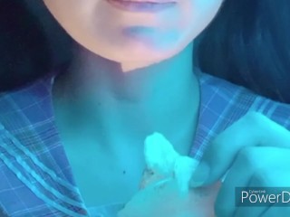 Japanese girl eat potato chips ASMR