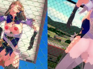【原神】リサ・ミンツが生配信中や至る所で中出しセックスされる3DCGアニメーション。(りさ Genshin Impact  Lisa Minci  live stream sex.)
