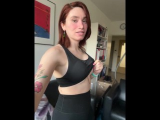 Trans post-op woman jerks off while no one's home