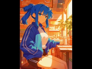 【エロアニメ】友達と女友達がまんぐり返しで中出しセックス