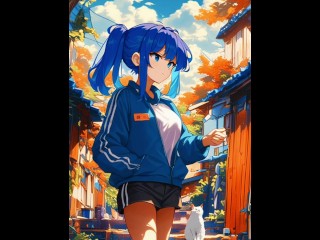 【エロアニメ】友達と女友達がまんぐり返しで中出しセックス