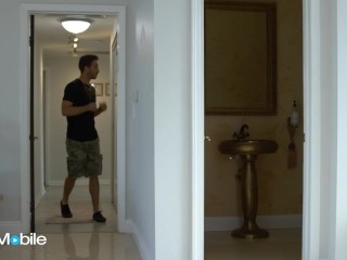 ADULTMOBILE - Slutty Babysitter Seduces The Big Brother In Order To Get Him To Fuck Her