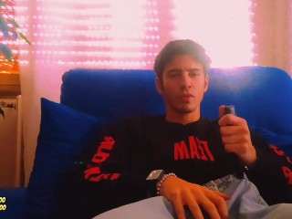 I Masturbate My Big Cock With 2 Hands And Cum Too Much 💦