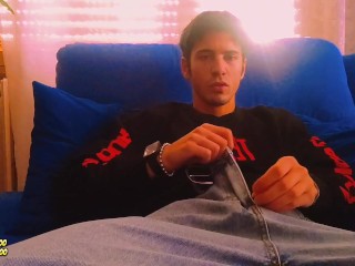 I Masturbate My Big Cock With 2 Hands And Cum Too Much 💦