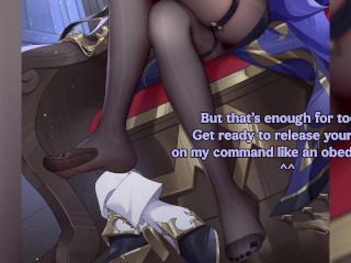 Clorinde challenges you to a duel! (try not to cum, foot fetish, femdom)