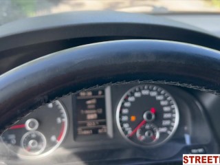 STREETFUCK Kristy Black gets a Creampie from a STALKER