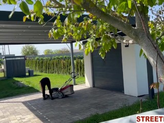 STREETFUCK Kristy Black gets a Creampie from a STALKER