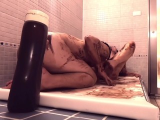 彼女のパイパンまんこをチョコまみれにして激甘クンニ♡ねっとりトロけるようなクリトリスへの愛撫で痙攣絶頂イキまくり　クリ舐め　全裸　ヌルヌル　濃厚　m字開脚　女性向け　AV　えっち　えむゆみ　カップル