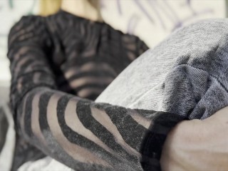 Part II - Sexy wife wears sheer blouse in public in front of everyone exposing her pierced nipples