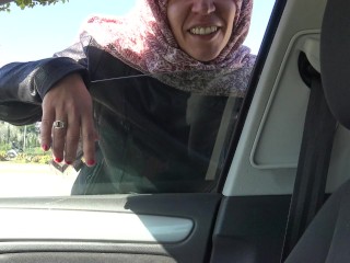 cheating turkish muslim wife is NOT SCARED to get in a strangers car