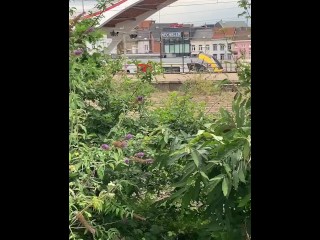 Cumming multiple times on public transport. Very risky, but also very hot :p