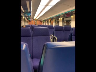 Cumming multiple times on public transport. Very risky, but also very hot :p