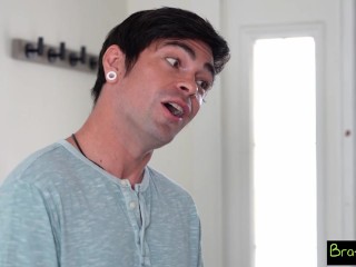 Lana Smalls Distracts with her nipples teasing Stepbro right  into Her Pussy Trap - S33:E6