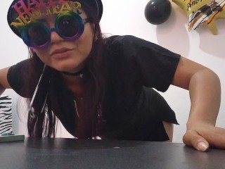 MY SECRETARY IS A WHORE AND SHE EXPLORES HER ANUS WITH A SEXUAL OBJECT