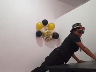 MY SECRETARY IS A WHORE AND SHE EXPLORES HER ANUS WITH A SEXUAL OBJECT