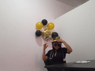 MY SECRETARY IS A WHORE AND SHE EXPLORES HER ANUS WITH A SEXUAL OBJECT